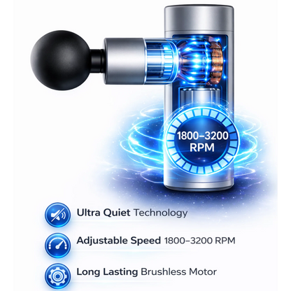 Mini massage gun quiet brushless motor
